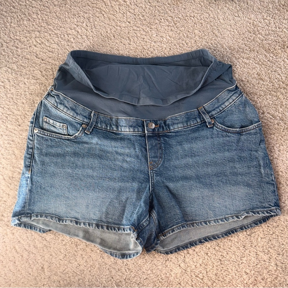 H&M Blue Jean Maternity Shorts